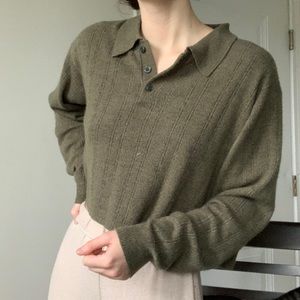 Green collared shirt